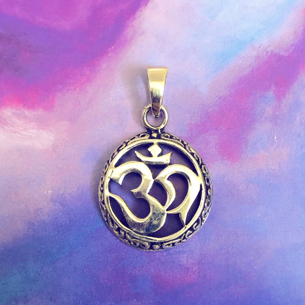 Sterling Silver Spiritual Ohm Pendant ✨